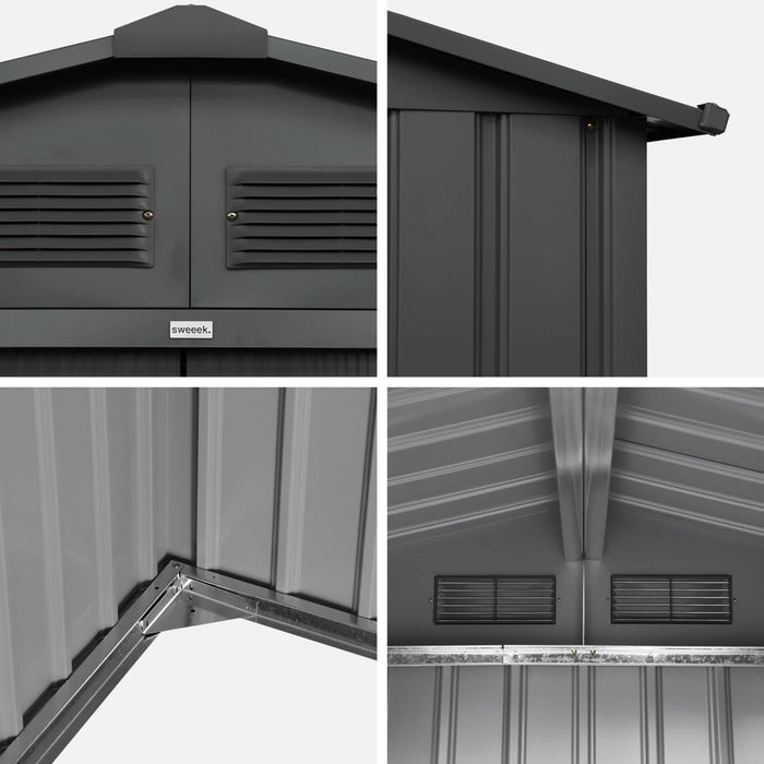 Capannone da giardino in metallo, 7.06m², antracite