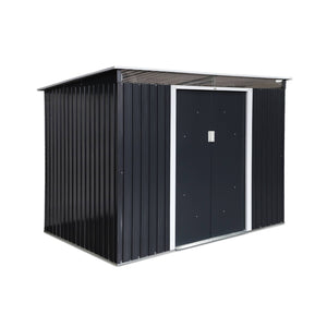 Casetta da giardino in metallo 4,85m2 con lucernario, antracite