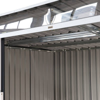 Casetta da giardino in metallo 4,85m2 con lucernario, antracite