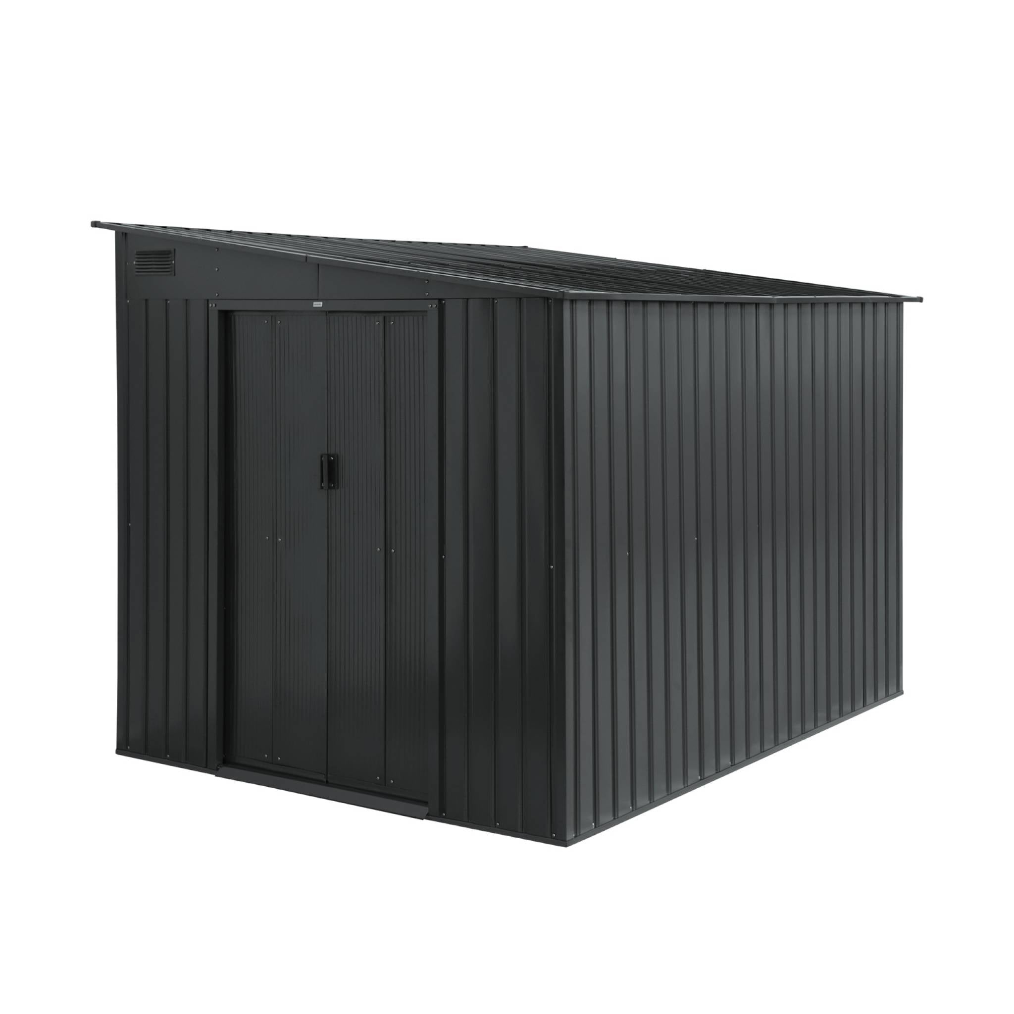 Riparo da giardino in acciaio 5,5m² con kit di ancoraggio, antracite