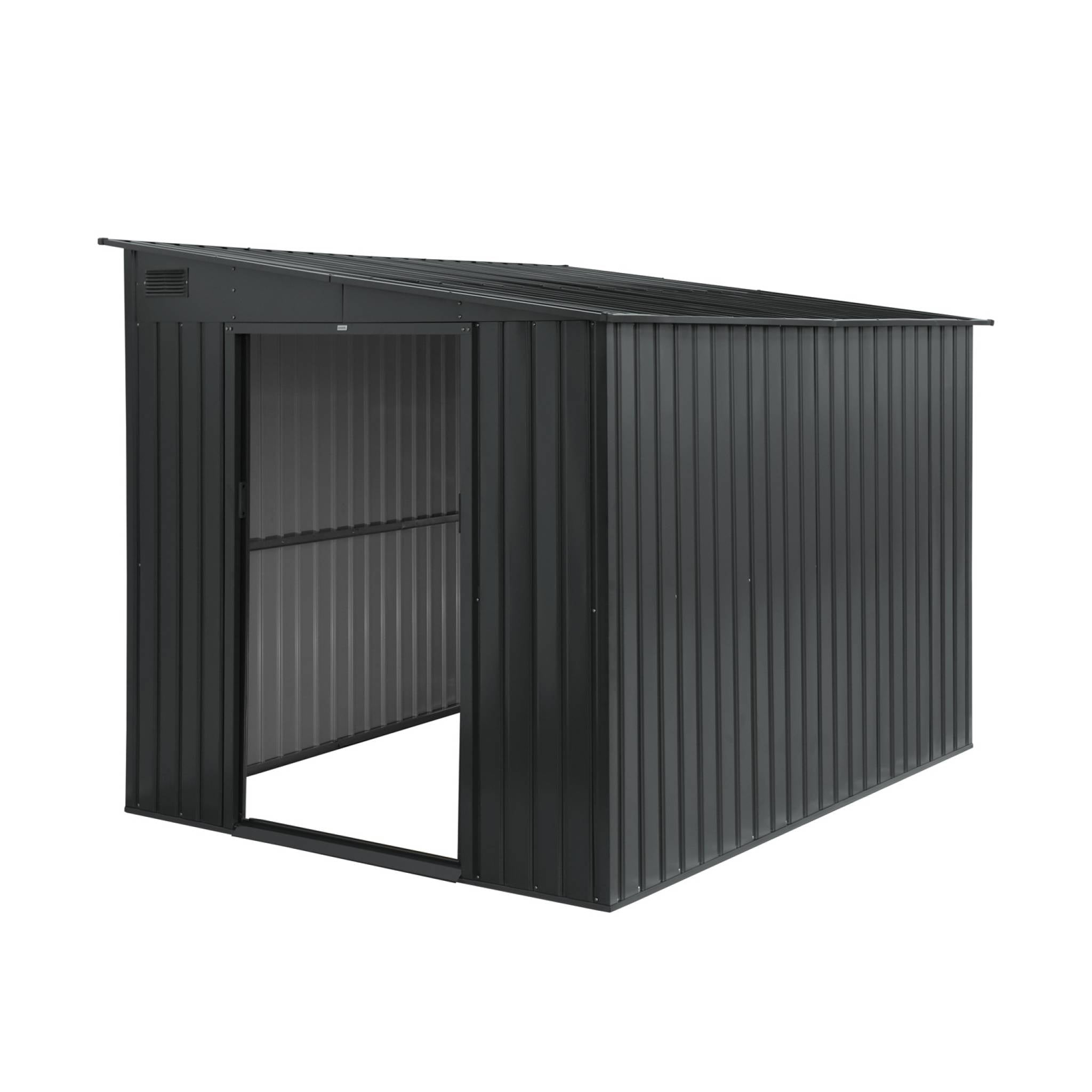 Riparo da giardino in acciaio 5,5m² con kit di ancoraggio, antracite