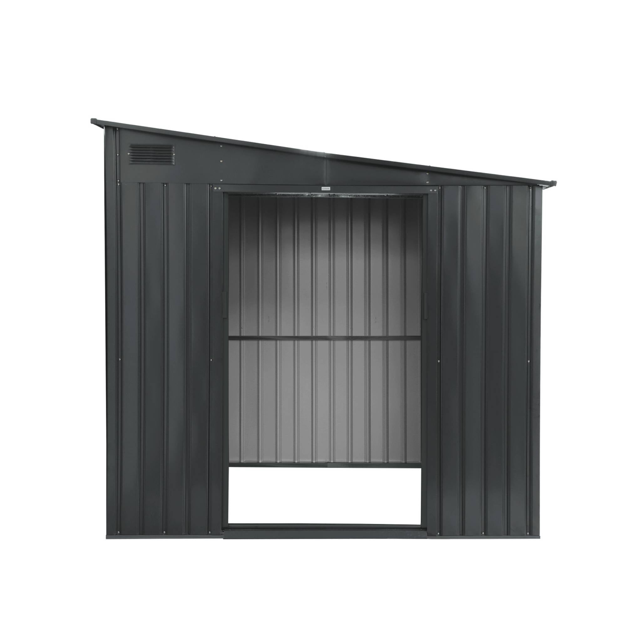 Riparo da giardino in acciaio 5,5m² con kit di ancoraggio, antracite