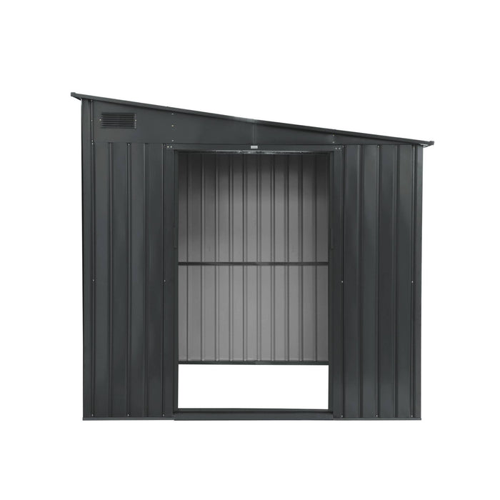 Riparo da giardino in acciaio 5,5m² con kit di ancoraggio, antracite