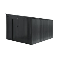 Riparo da giardino in acciaio 8,96m² con kit di ancoraggio, antracite