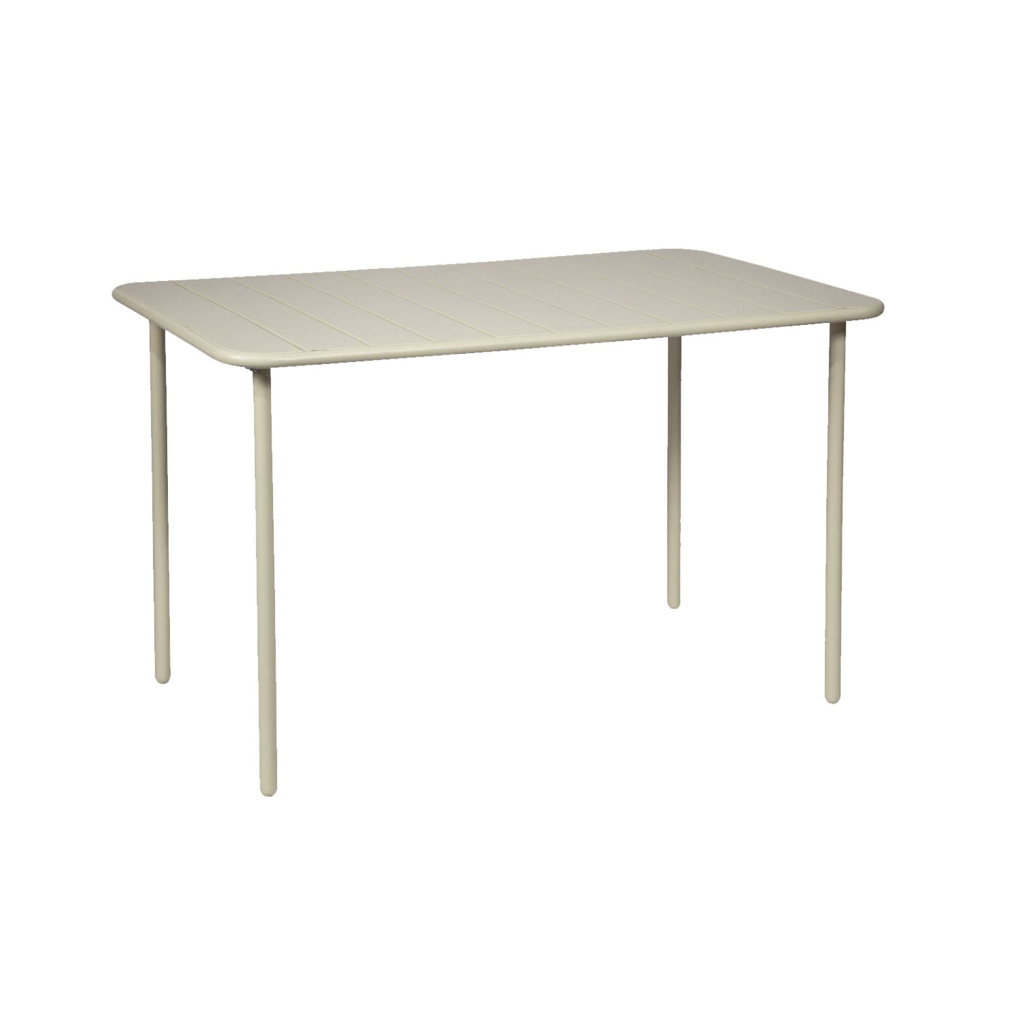 Tavolo da giardino in metallo a 4 posti, beige