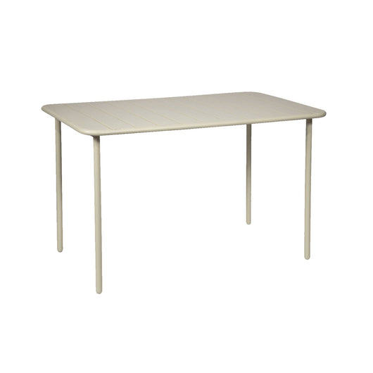 Tavolo da giardino in metallo a 4 posti, beige