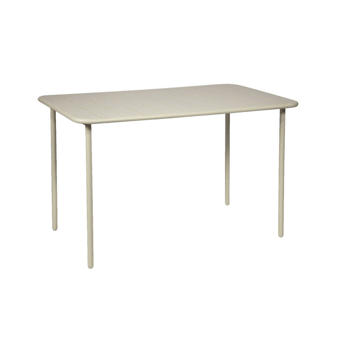 Tavolo da giardino in metallo a 4 posti, beige