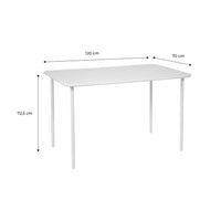 Tavolo da giardino in metallo a 4 posti, beige