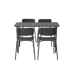 Tavolo da giardino in metallo , 4sedute, antracite