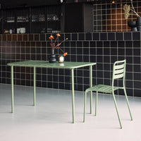 Tavolo da giardino in metallo a 4 posti, verde