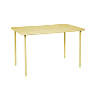 Tavolo da giardino in metallo a 4 posti, giallo