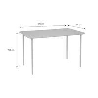 Tavolo da giardino in metallo a 4 posti, blu navy