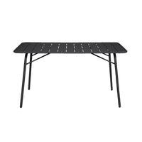 Tavolo da giardino pieghevole a 6 posti in metallo 140cm, antracite