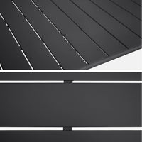 Tavolo da giardino pieghevole a 6 posti in metallo 140cm, antracite