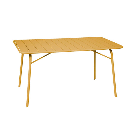 Tavolo da giardino pieghevole in metallo,  6 posti, ocra