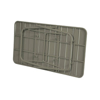 Tavolo da giardino pieghevole in metallo,  6 posti, verde kaki