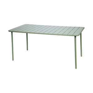 Tavolo da giardino in metallo, 6-8 posti a sedere, verde
