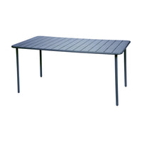 Tavolo da giardino in metallo, 6-8 posti a sedere, blu navy