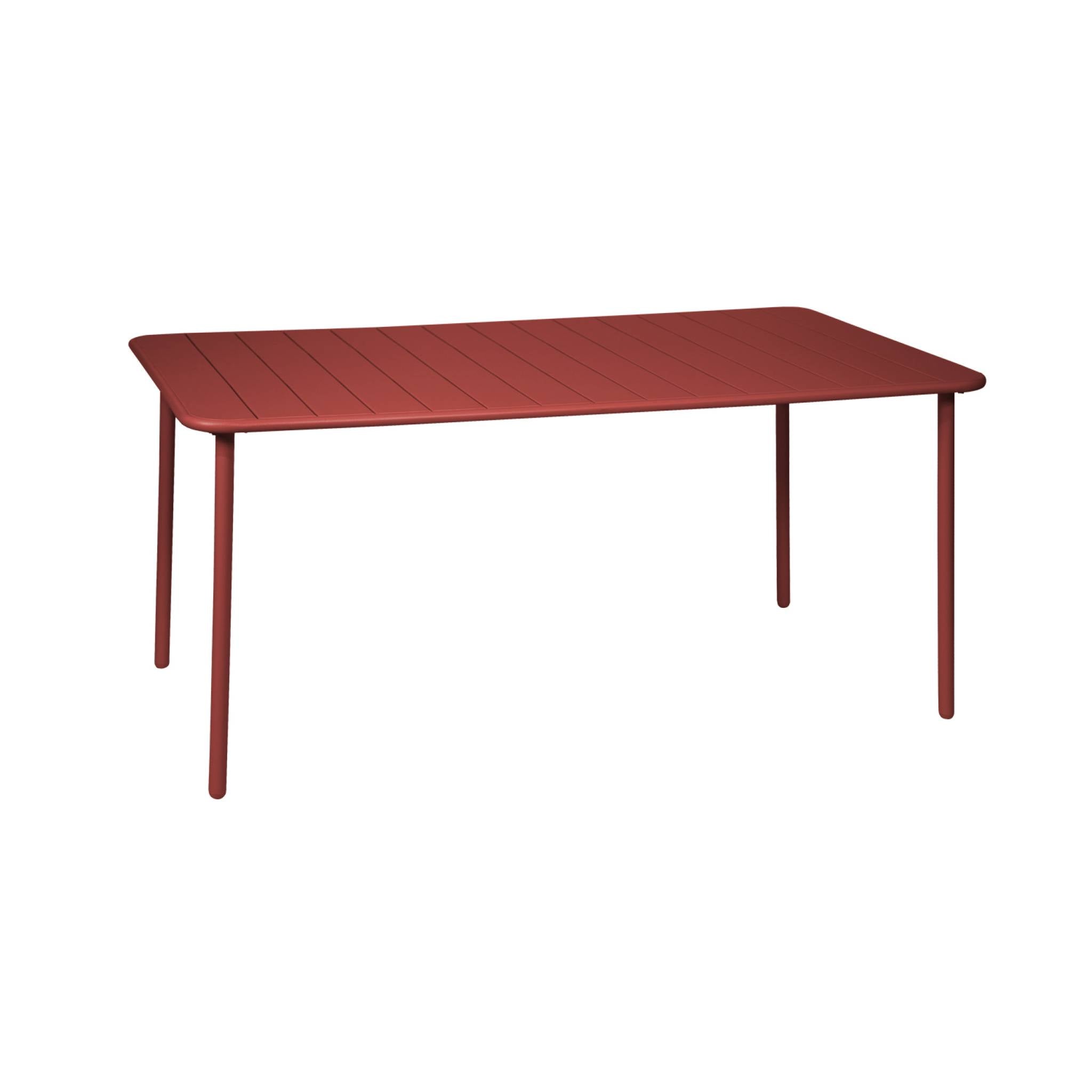 Tavolo da giardino in metallo, 6-8 posti a sedere, terra di siena