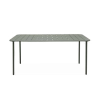 Tavolo da giardino in metallo, 6-8 posti a sedere, verde kaki