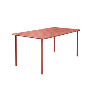 Tavolo da giardino in metallo, 6-8 posti a sedere, terracotta