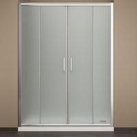 Porta doccia scorrevole slide4 per nicchia quattro ante cristallo stampato *** misure 160-166 x h190 cm stampato, con...