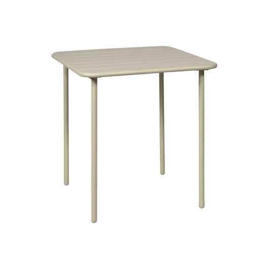Tavolo da giardino in metallo, 2 posti, beige