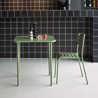 Tavolo da giardino in metallo, 2 posti, verde
