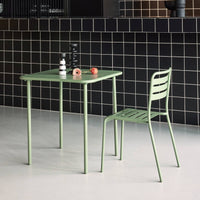 Tavolo da giardino in metallo, 2 posti, verde