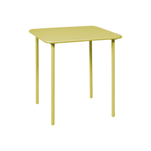 Tavolo da giardino in metallo, 2 posti, giallo