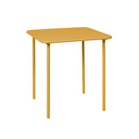 Tavolo da giardino in metallo, 2 posti, ocra