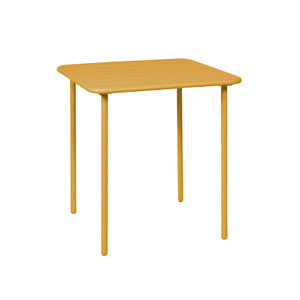 Tavolo da giardino in metallo, 2 posti, ocra