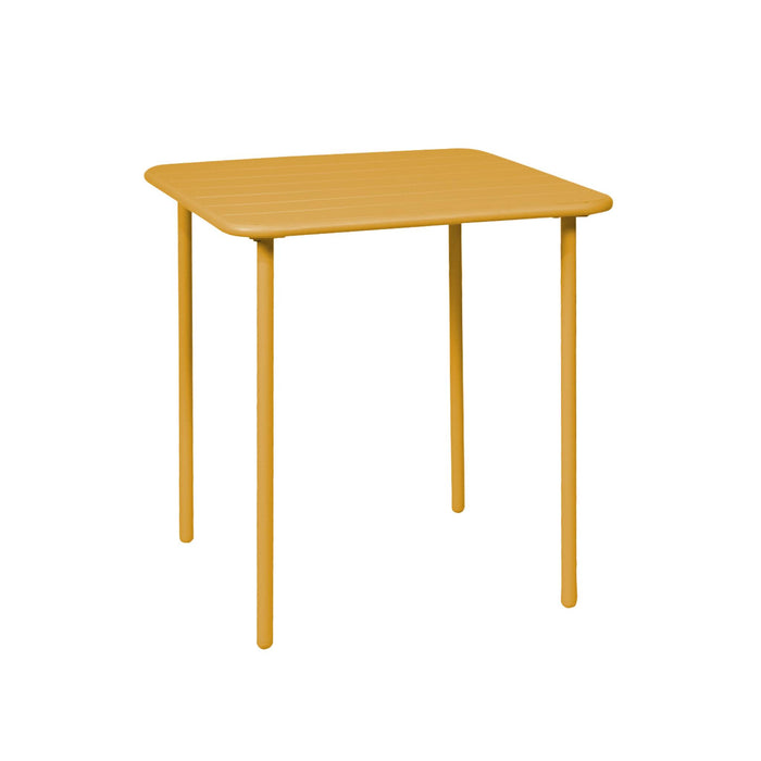 Tavolo da giardino in metallo, 2 posti, ocra