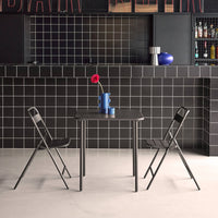 Set tavolo da giardino in metallo con 2 sedie, antracite