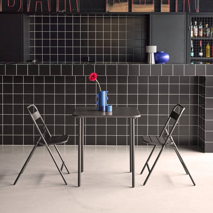 Set tavolo da giardino in metallo con 2 sedie, antracite