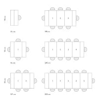 PAZZO DESIGN Tavolo Consolle Allungabile con porta prolunghe, Grigio Cemento, Made in Italy, da 45 a 300 cm