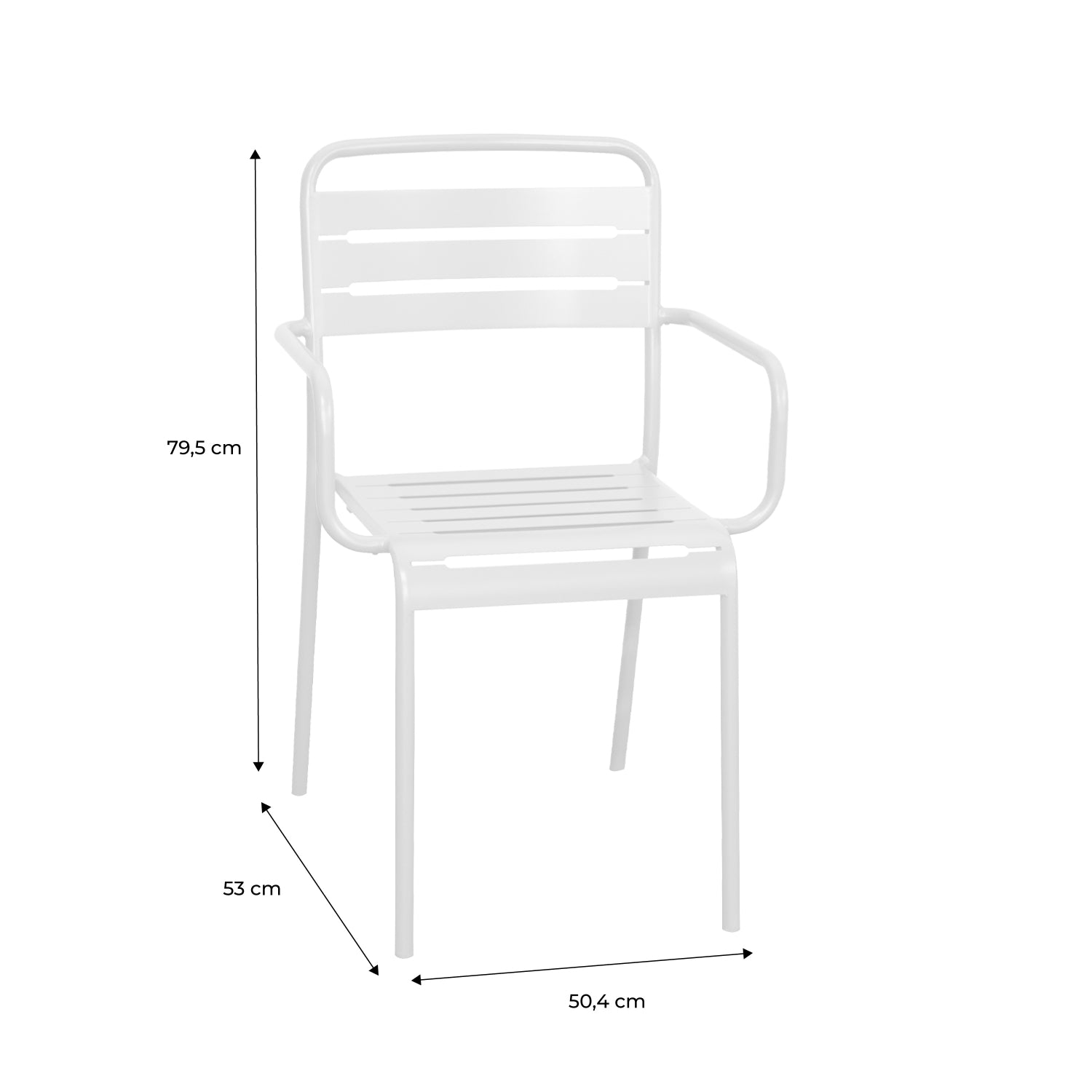 Set di 2 poltrone da giardino in acciaio, beige