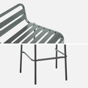 Set di 4 sedie da bar da giardino in acciaio, antracite