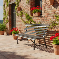 Panca da giardino in acciaio, 2 posti, antracite