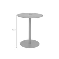 Tavolo da giardino bistrot rotondo in acciaio, 2 posti, antracite