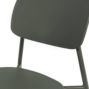 Tavolo da giardino bistrot rotondo in acciaio 2 sedute, 60cm, verde