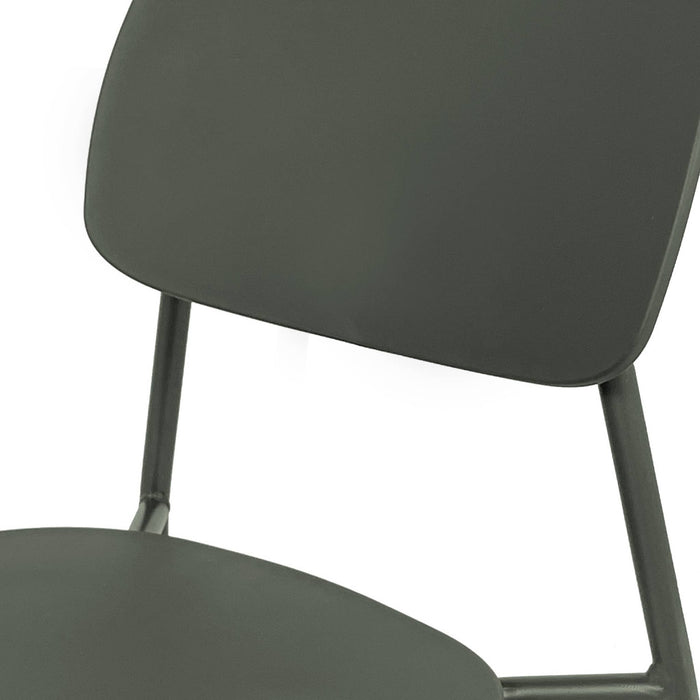 Tavolo da giardino bistrot rotondo in acciaio 2 sedute, 60cm, verde