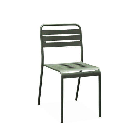 Tavolo da giardino bistrot rotondo in acciaio  2 sedute, 60cm, verde