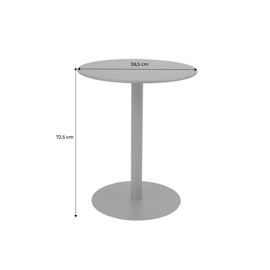 Tavolo da giardino bistrot rotondo in acciaio, 2 posti, terracotta