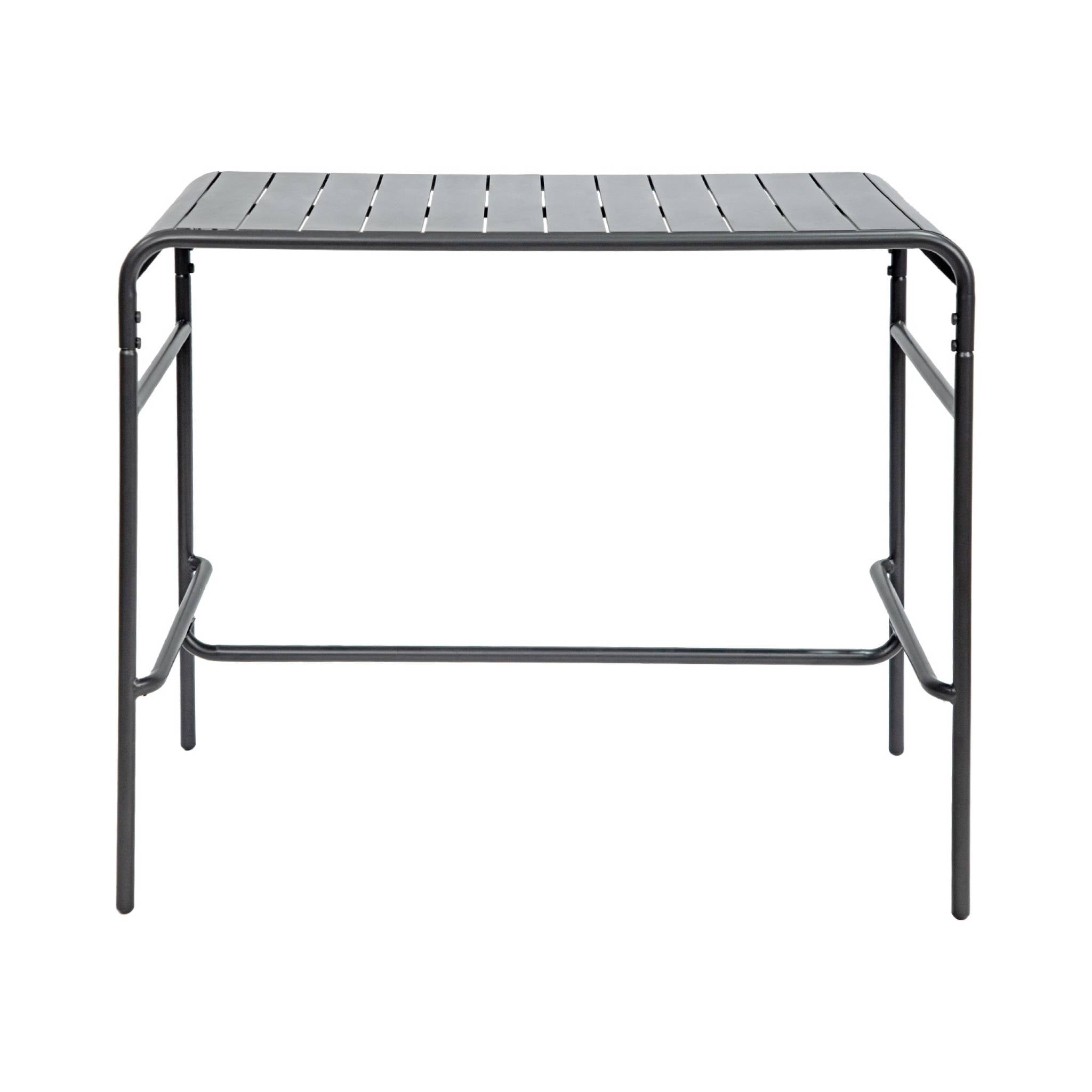 Tavolo da giardino a 4 posti in metallo, antracite