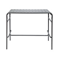 Tavolo da giardino a 4 posti in metallo, antracite