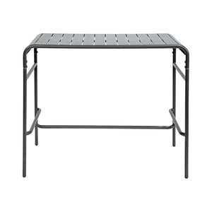 Tavolo da giardino a 4 posti in metallo, antracite