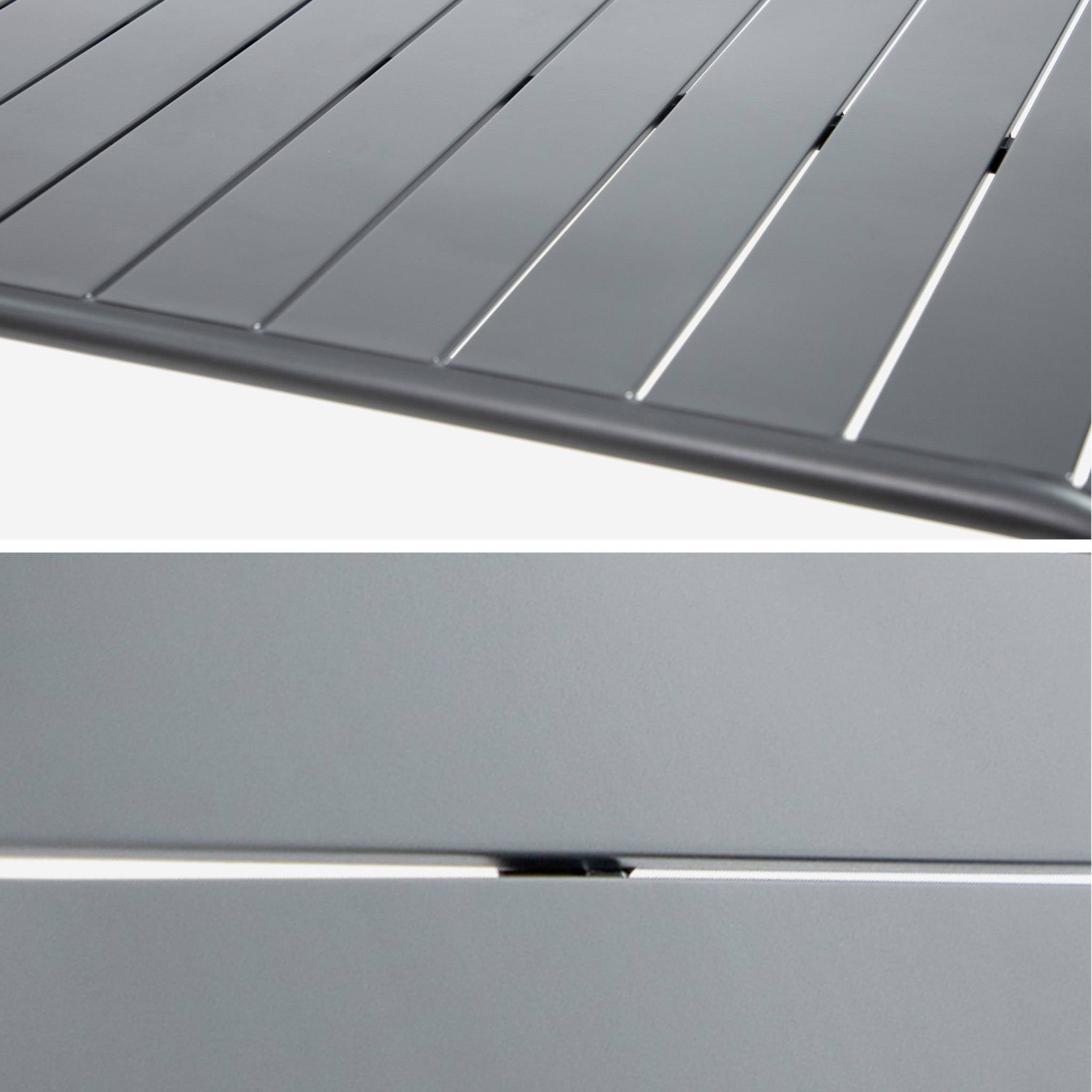 Tavolo da giardino a 4 posti in metallo, antracite