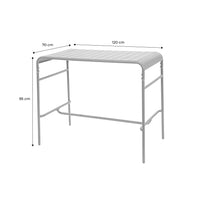 Tavolo da giardino a 4 posti in metallo, antracite