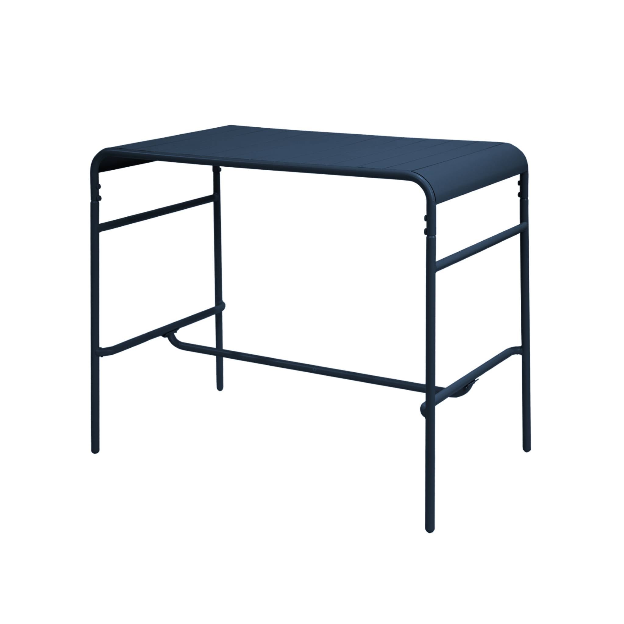 Tavolo da giardino a 4 posti in metallo, blu navy